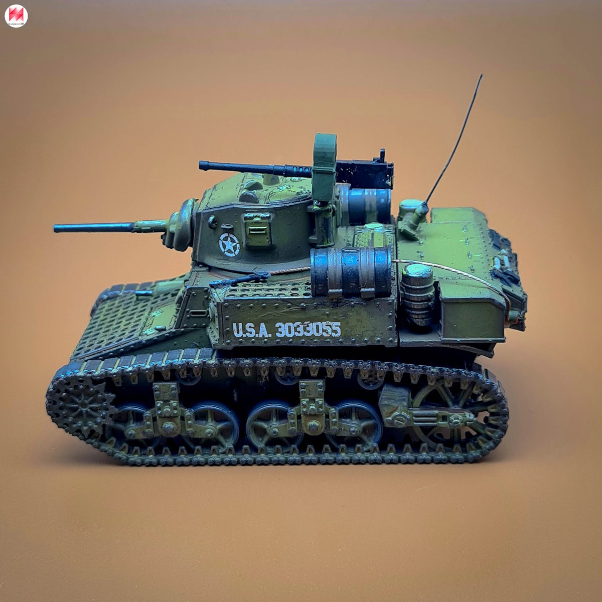 WG3D M3A1 Stuart with hull-mounted flamethrower (US, WW2)