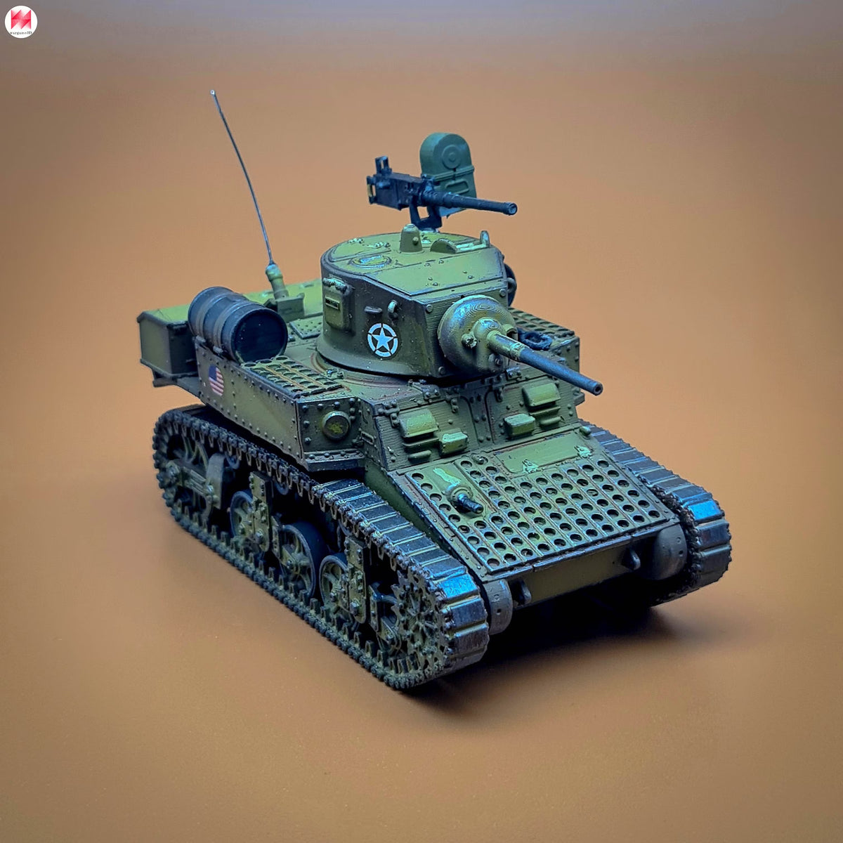WG3D M3A1 Stuart with hull-mounted flamethrower (US, WW2)