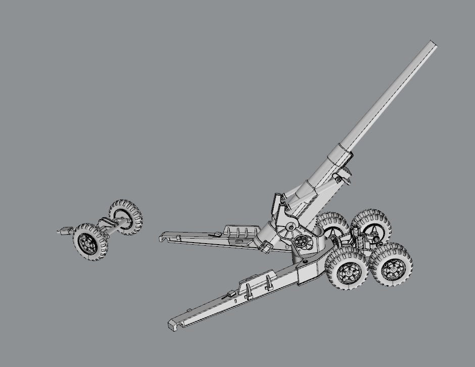 WG3D 155mm Gun M1 "Long Tom" (USA, WW2)