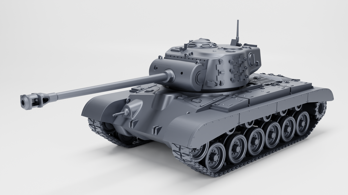 WG3D M26 Pershing Heavy/Medium Tank (US, WW2, Korean+Vietnam war)