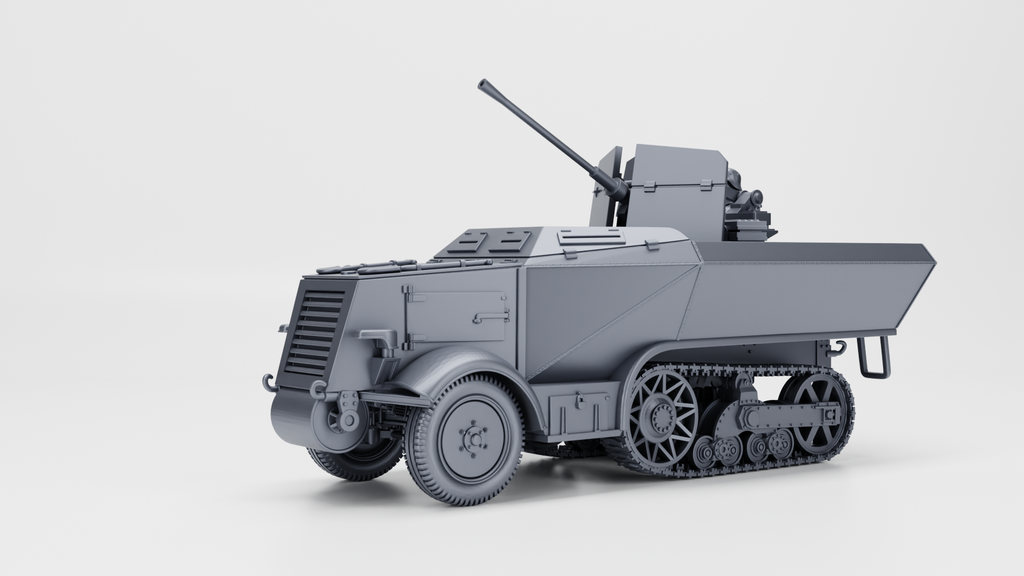 WG3D Halftrack Unic U304(f) with 2cm Flak (late)+1 shooter (Germany+France, WW2)