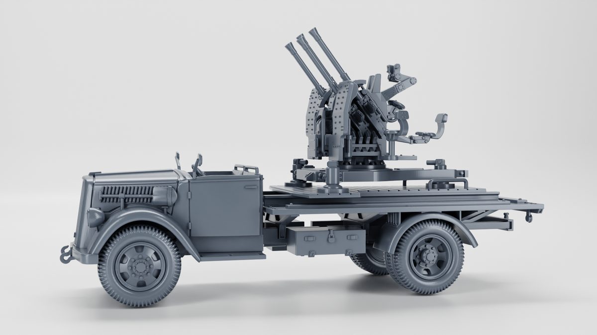 WG3D Opel Blitz with 20mm Flakvierling 38 AA Gun (Germany, WW2)