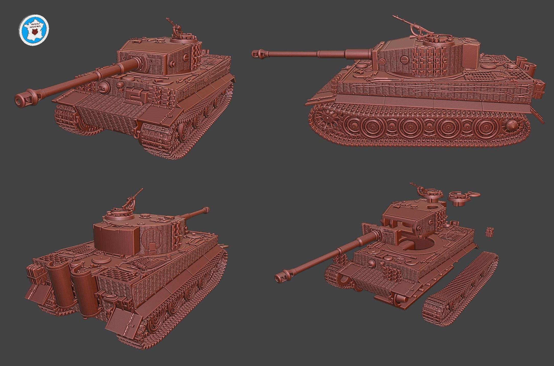 Arvernes TIGER H1 or E version (Germany, WW2)
