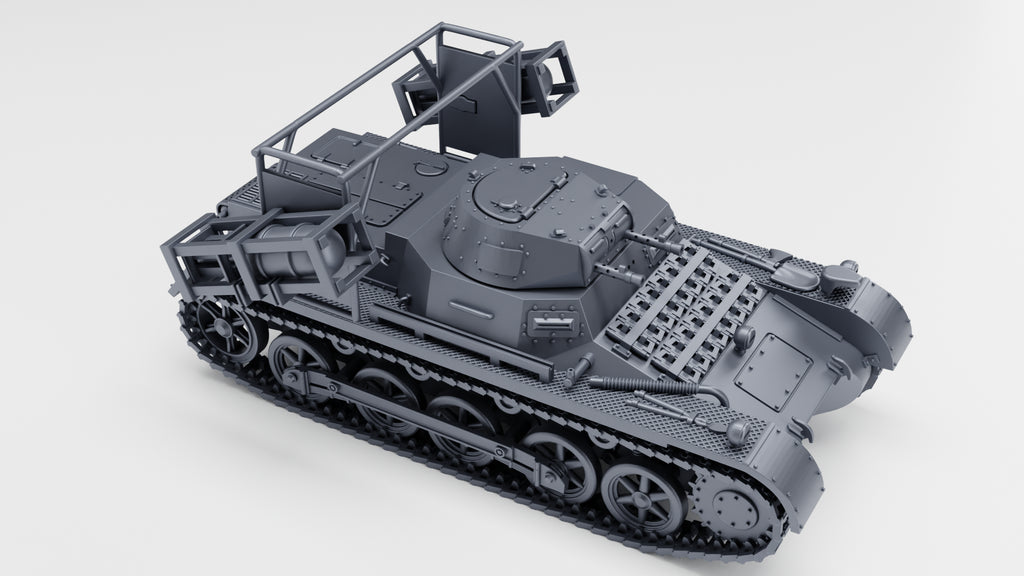 WG3D Panzer I Ausf.B mit Wurfrahmen 40 + 3 Tankmen (Germany, WW2)