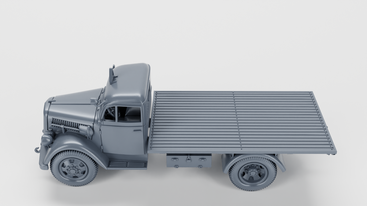 WG3D Opel Blitz 3-Tons (standard+flatbed) + mobile bunker Panzernest (Germany, WW2)