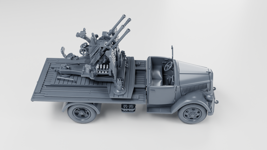WG3D Opel Blitz with 20mm Flakvierling 38 AA Gun (Germany, WW2)