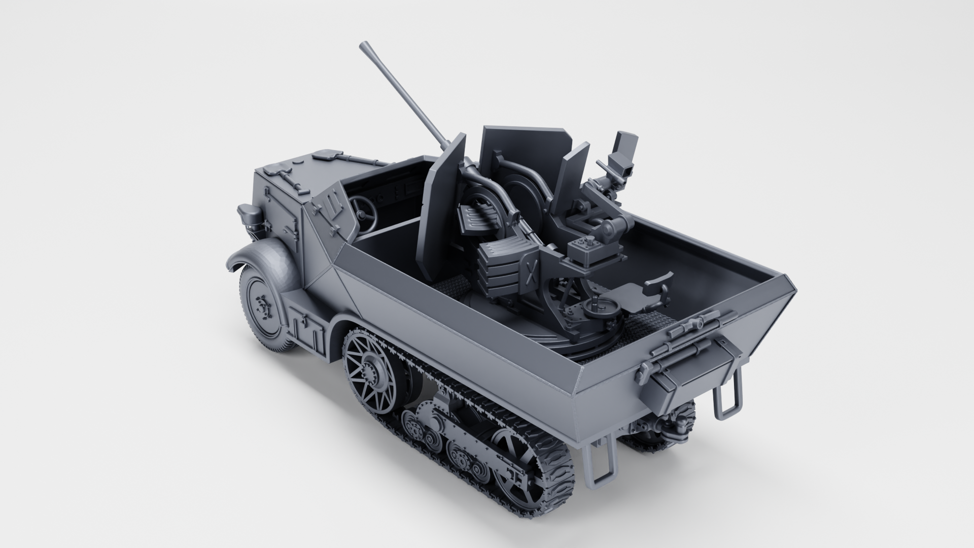 WG3D Halftrack Unic U304(f) with 2cm Flak (late)+1 shooter (Germany+France, WW2)