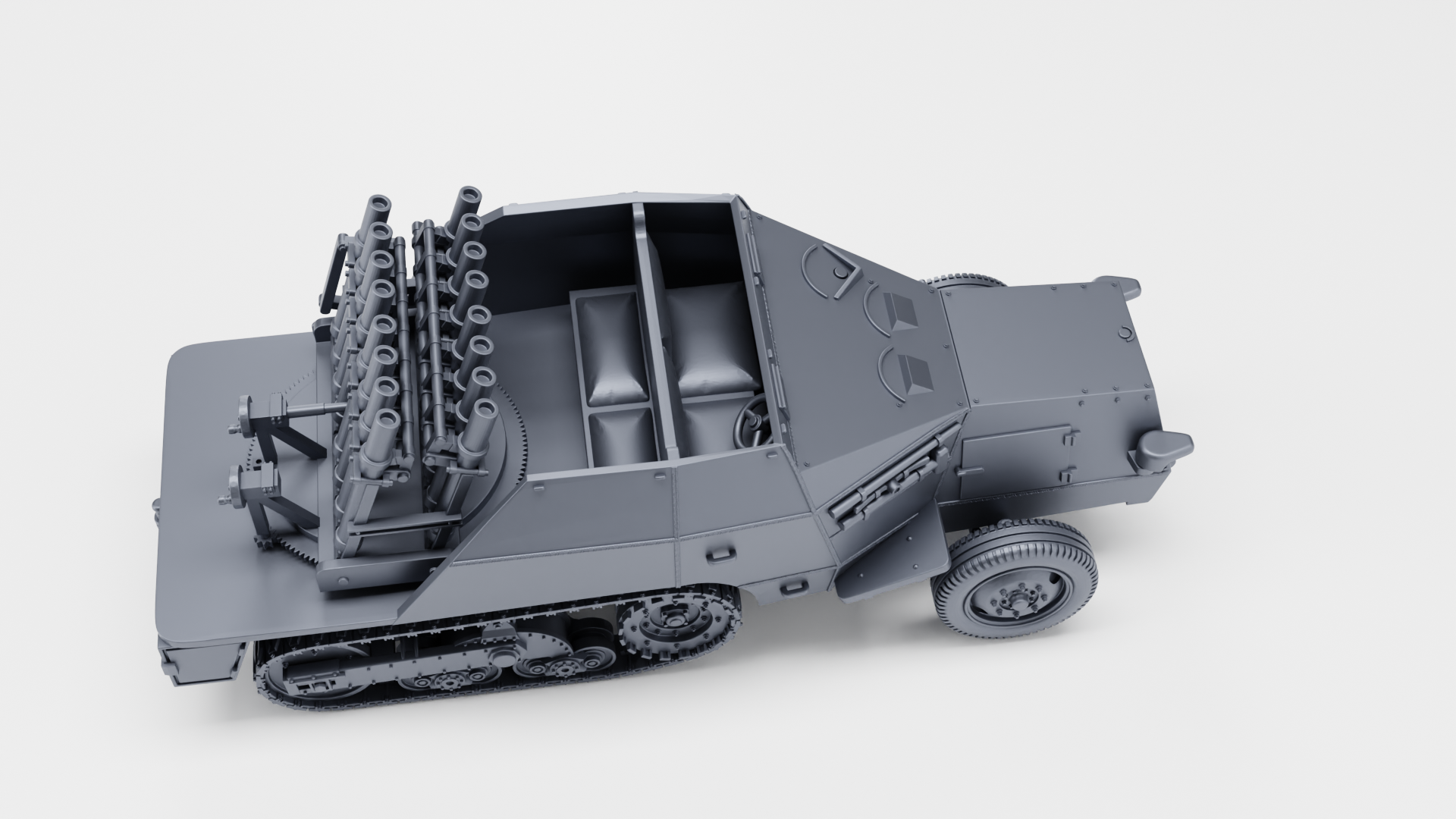 WG3D Halftrack S307(f) Reihenwerfer (row launcher) (Germany+France, WW2)