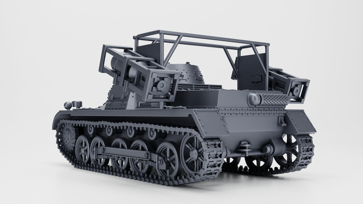 WG3D Panzer I Ausf.B mit Wurfrahmen 40 + 3 Tankmen (Germany, WW2)