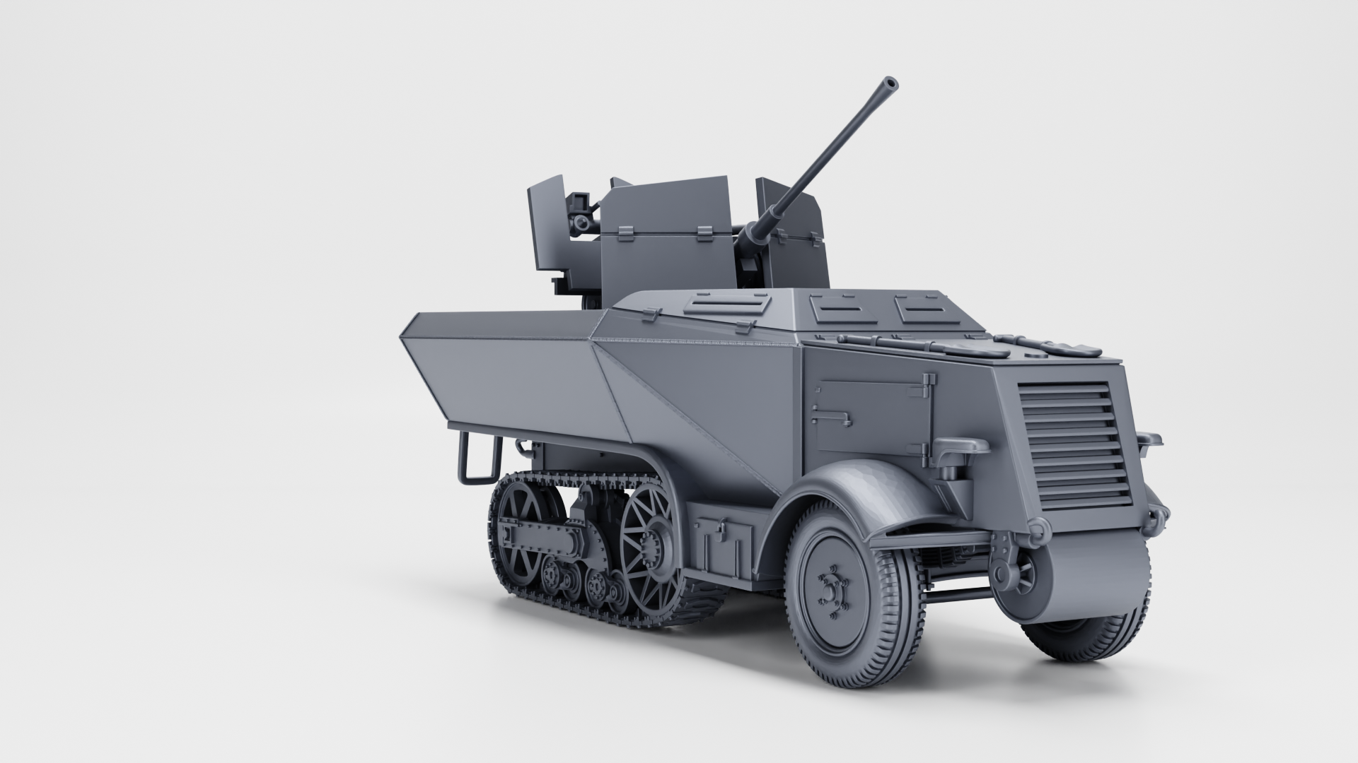 WG3D Halftrack Unic U304(f) with 2cm Flak (late)+1 shooter (Germany+France, WW2)
