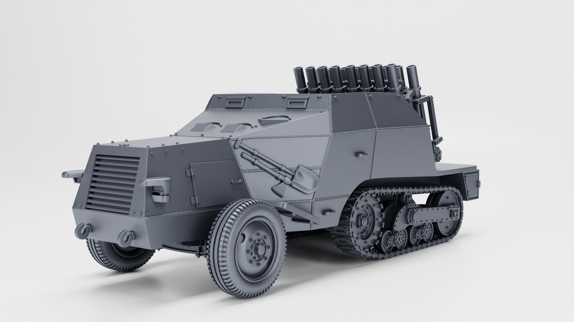 WG3D Halftrack S307(f) Reihenwerfer (row launcher) (Germany+France, WW2)