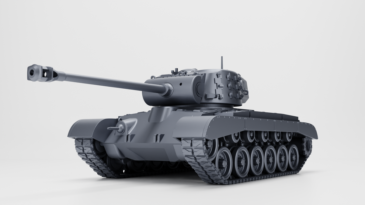 WG3D M26 Pershing Heavy/Medium Tank (US, WW2, Korean+Vietnam war)