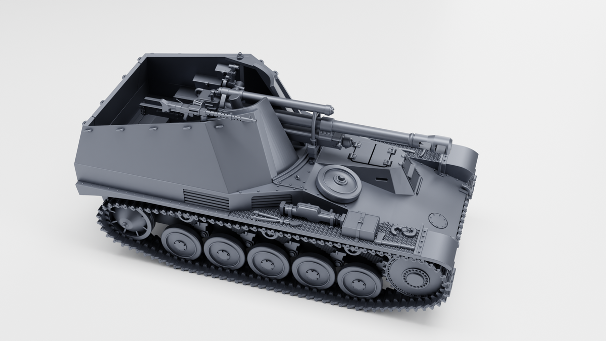 WG3D “Wespe” 10.5 cm leFH 18-2 (Sf.) auf Fahrgestell Panzer II (Sd.Kfz.124) (Germany, WW2)