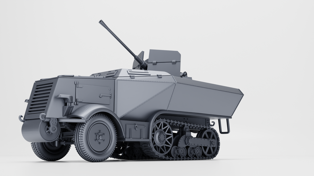 WG3D Halftrack Unic U304(f) with 2cm Flak (late)+1 shooter (Germany+France, WW2)