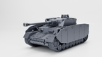 WG3D Panzer IV Ausf.H + side skirts + 3 Tankmen (Germany, WW2)