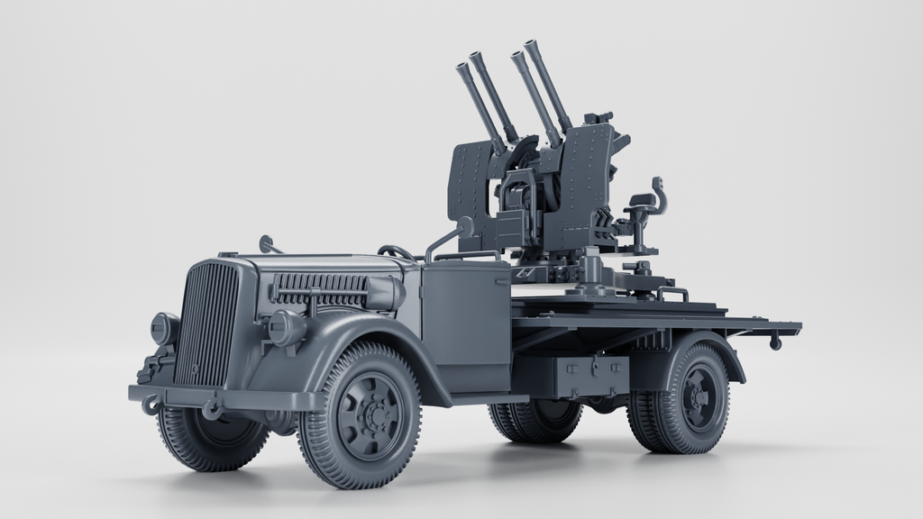 WG3D Opel Blitz with 20mm Flakvierling 38 AA Gun (Germany, WW2)