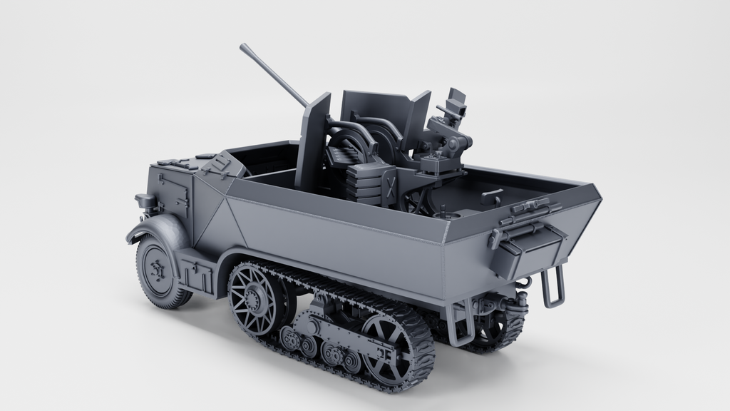 WG3D Halftrack Unic U304(f) with 2cm Flak (late)+1 shooter (Germany+France, WW2)