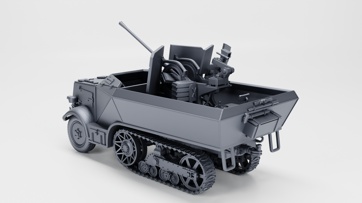 WG3D Halftrack Unic U304(f) with 2cm Flak (late)+1 shooter (Germany+France, WW2)