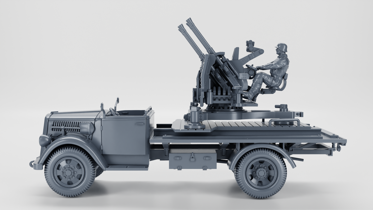 WG3D Opel Blitz with 20mm Flakvierling 38 AA Gun (Germany, WW2)