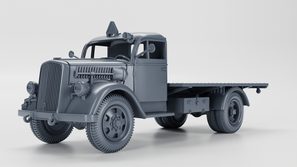 WG3D Opel Blitz 3-Tons (standard+flatbed) + mobile bunker Panzernest (Germany, WW2)