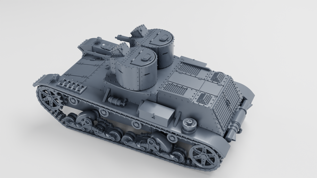 WG3D 7TP dw (twin turret) Light Tank (Poland, WW2)