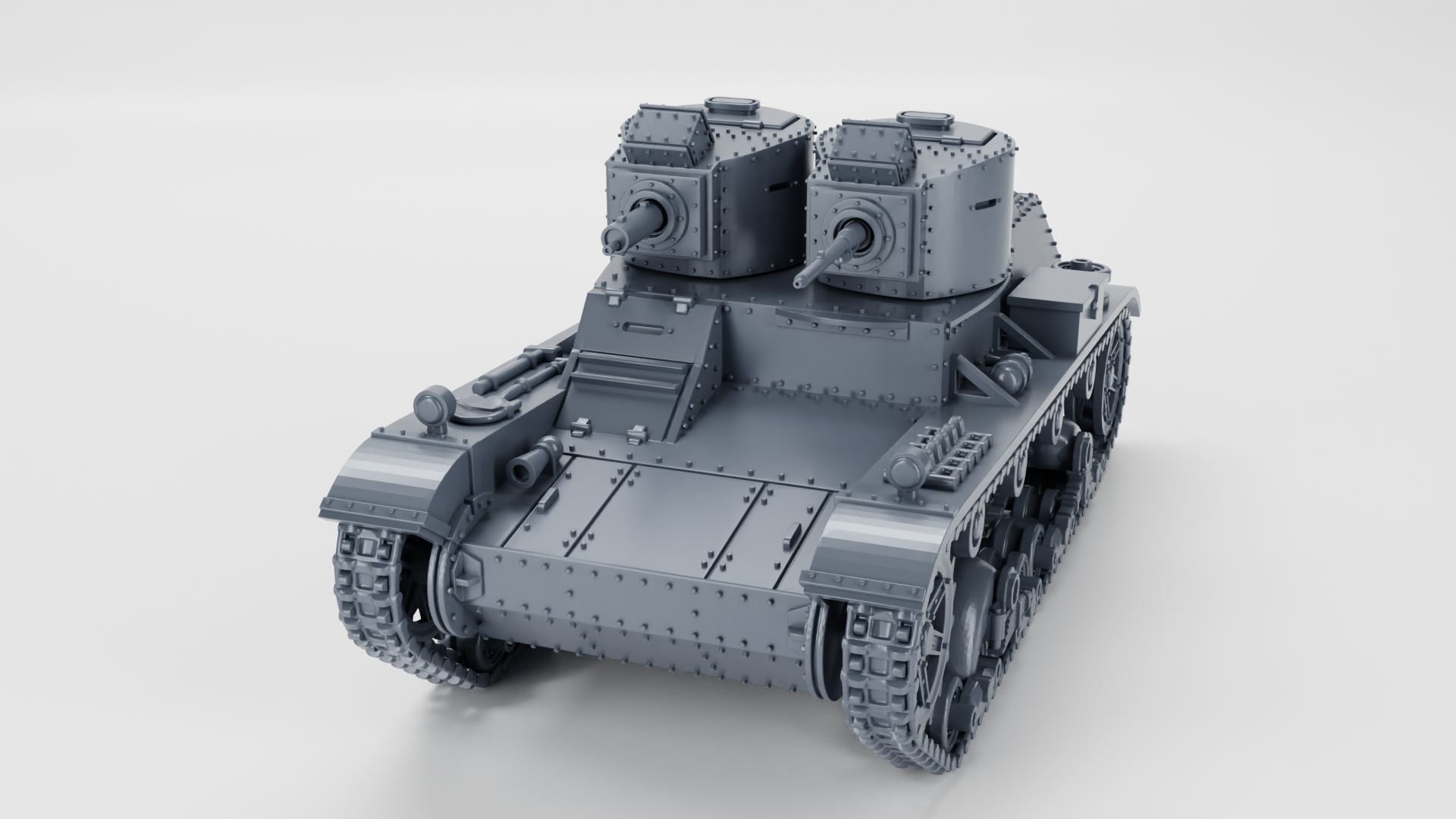 WG3D 7TP dw (twin turret) Light Tank (Poland, WW2)