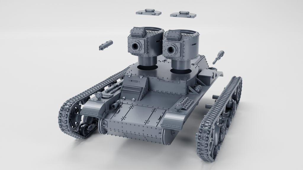 WG3D 7TP dw (twin turret) Light Tank (Poland, WW2)