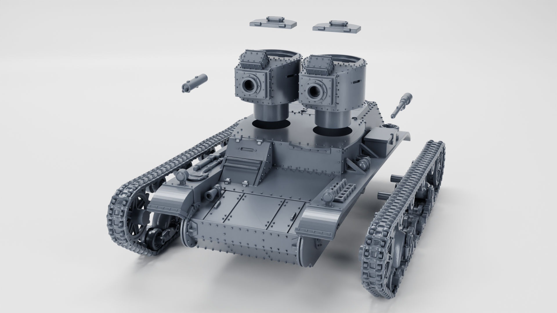 WG3D 7TP dw (twin turret) Light Tank (Poland, WW2)