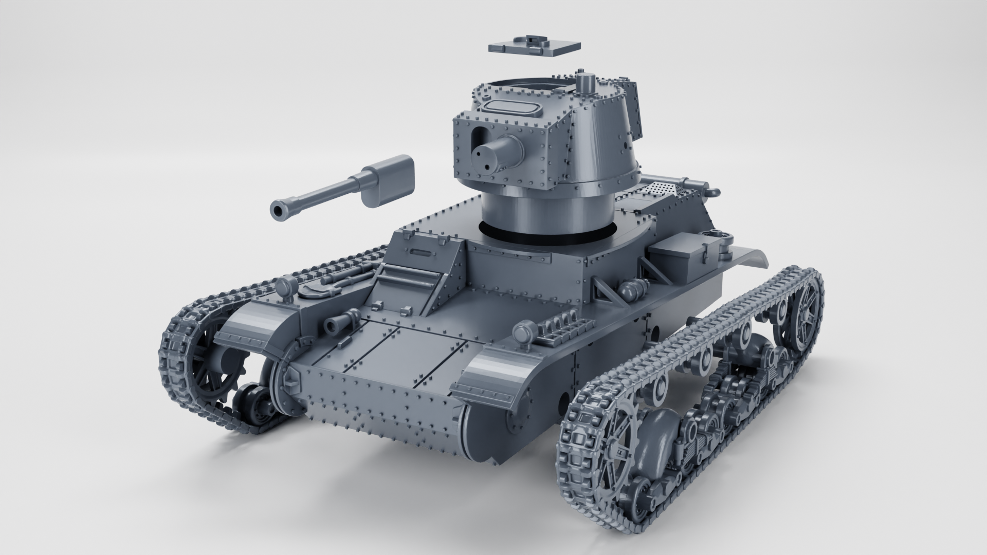 WG3D 7TP jw (single turret) Light Tank (Poland, WW2)