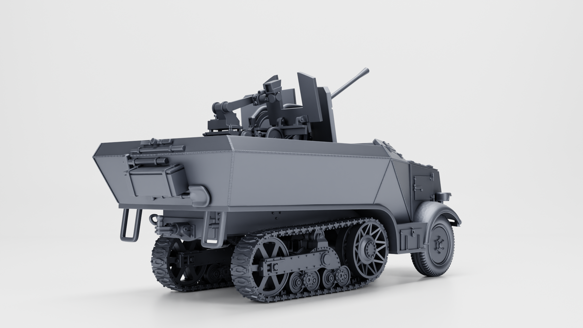 WG3D Halftrack Unic U304(f) with 2cm Flak (late)+1 shooter (Germany+France, WW2)