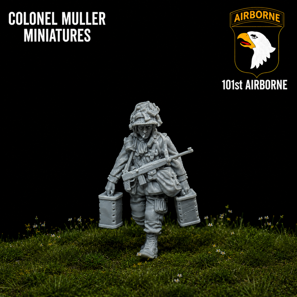 Col. Muller US Airborne 81mm Mortar & Crew