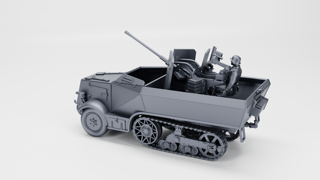 WG3D Halftrack Unic U304(f) with 2cm Flak (late)+1 shooter (Germany+France, WW2)