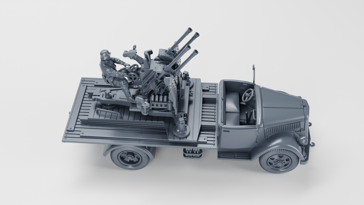 WG3D Opel Blitz with 20mm Flakvierling 38 AA Gun (Germany, WW2)