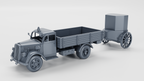 WG3D Opel Blitz 3-Tons (standard+flatbed) + mobile bunker Panzernest (Germany, WW2)