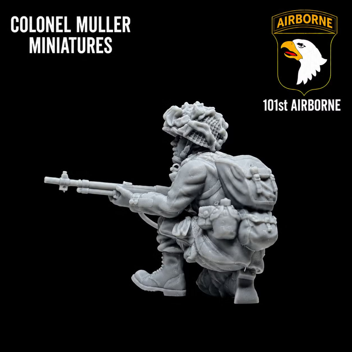 Col. Muller US AIRBORNE Kneeling BAR Jenkins