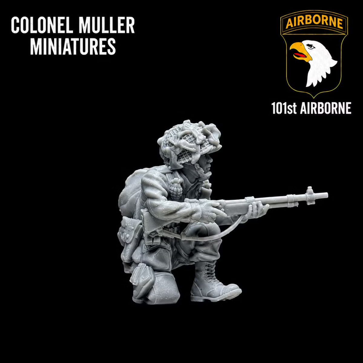 Col. Muller US AIRBORNE Kneeling BAR Jenkins