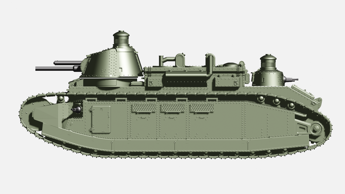 WG3D Super-heavy Tank Char 2C  (FRANCE, WW2)