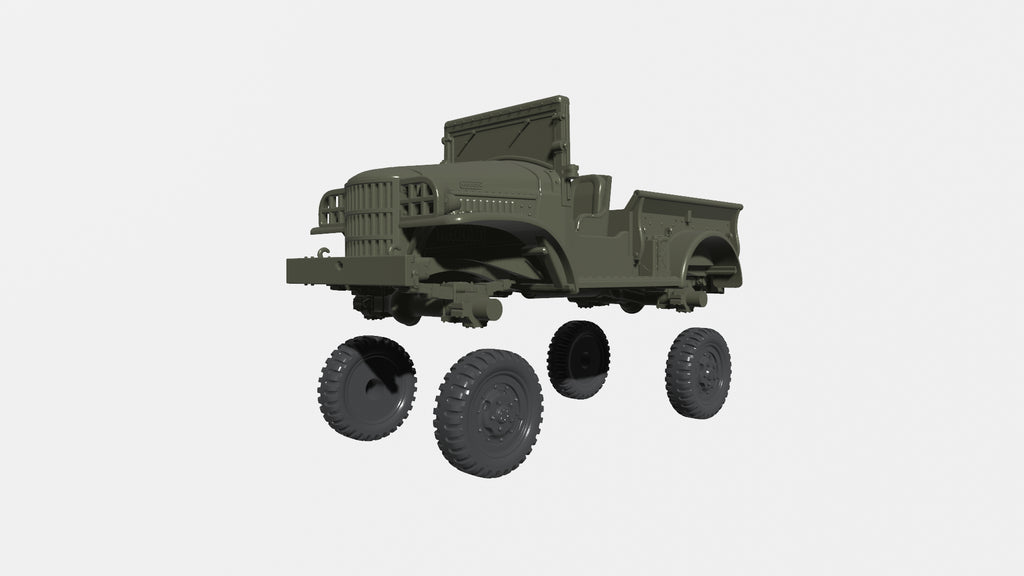 WG3D Dodge WC51-52 with winch (¾ tons) + MG or Mortar (USA, WW2)