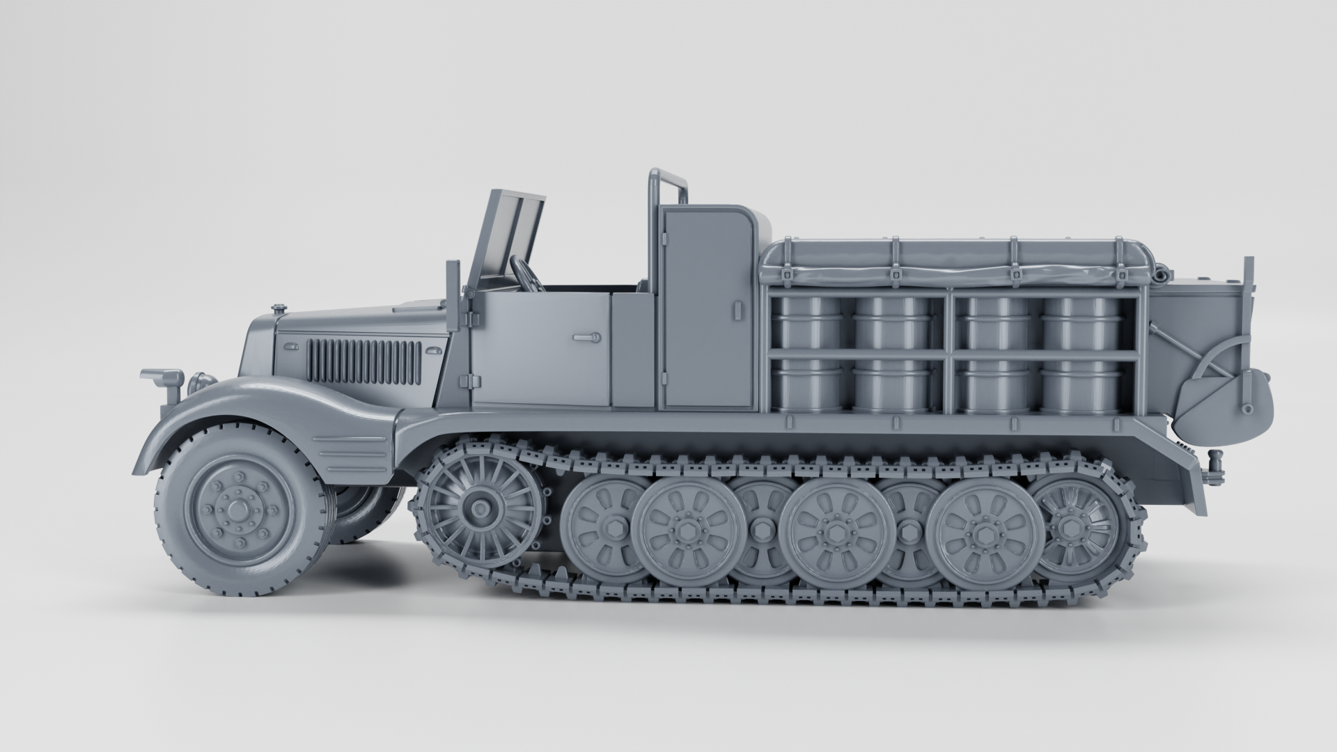 WG3D Halftrack Sd.Kfz.11/2 Decontamination vehicle or  Sd.Kfz.11/3 Chemical Warefare vehicle(Germany, WW2)