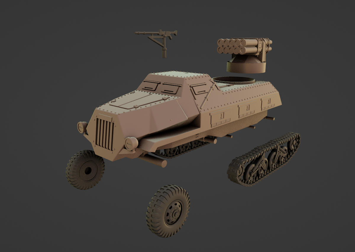 WG3D Halftrack Sd.Kfz.4 Panzerwerfer (Germany, WW2)