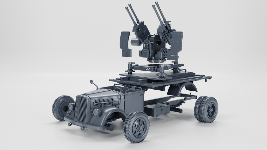 WG3D Opel Blitz with 20mm Flakvierling 38 AA Gun (Germany, WW2)