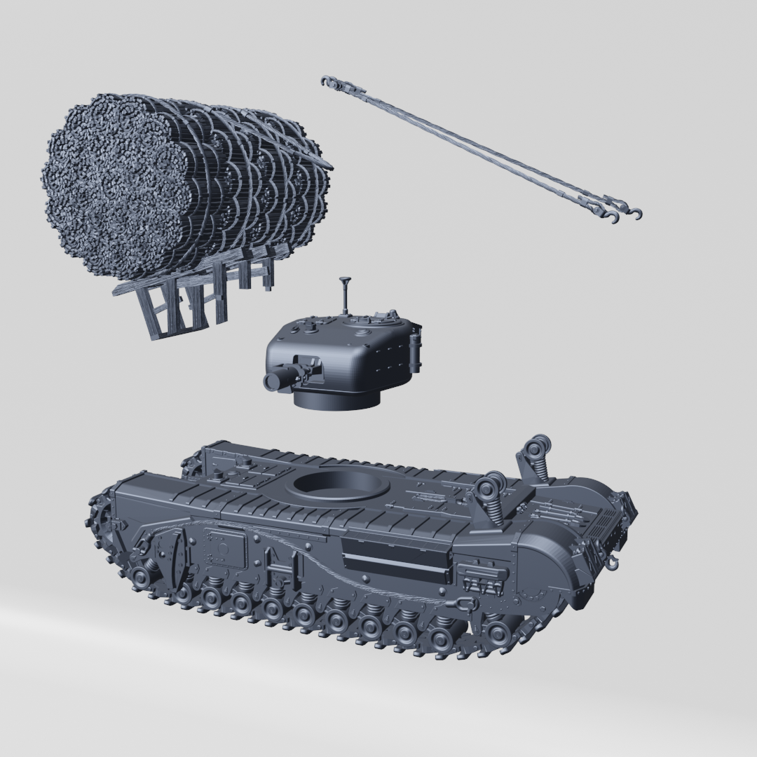 WG3D Churchill Mk.IV Fascine carrier (UK, Ad-hoc, WW2)