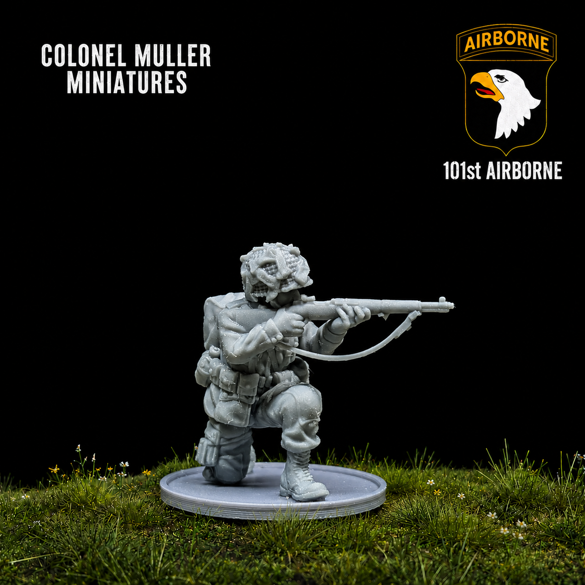 Col. Muller US Airborne Firing Rifleman (New Pose)