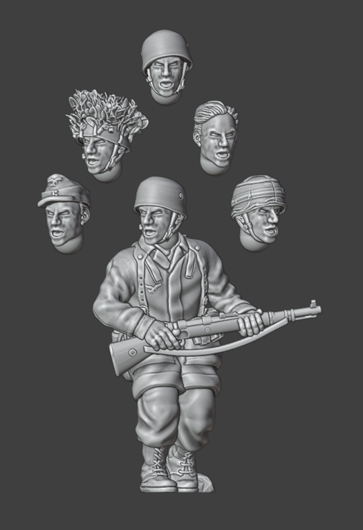 Col.Muller Fallschirmjager reinforcement set 1 (modulhead)