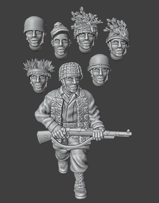 Col.Muller Fallschirmjager reinforcement set 2 (modulhead)