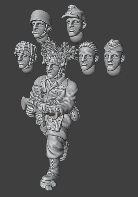 Col.Muller Fallschirmjager reinforcement set 3 (modulhead)