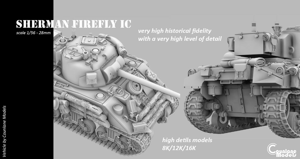 Counlane Sherman Firefly Ic 1944  (UK, Canada, Poland WW2)