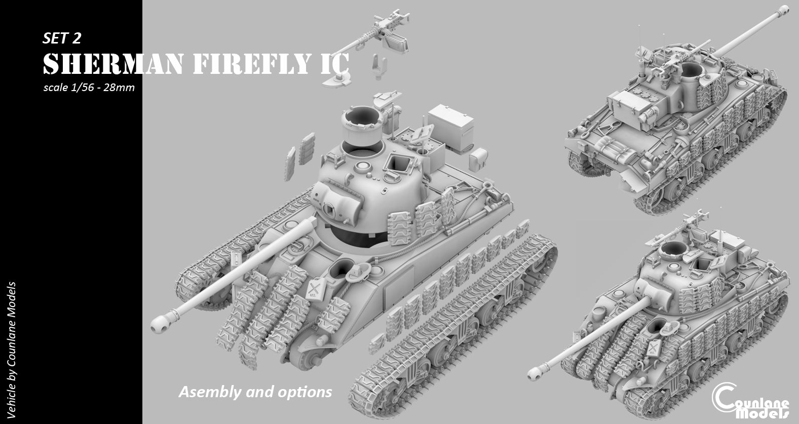 Counlane Sherman Firefly Ic 1944  (UK, Canada, Poland WW2)