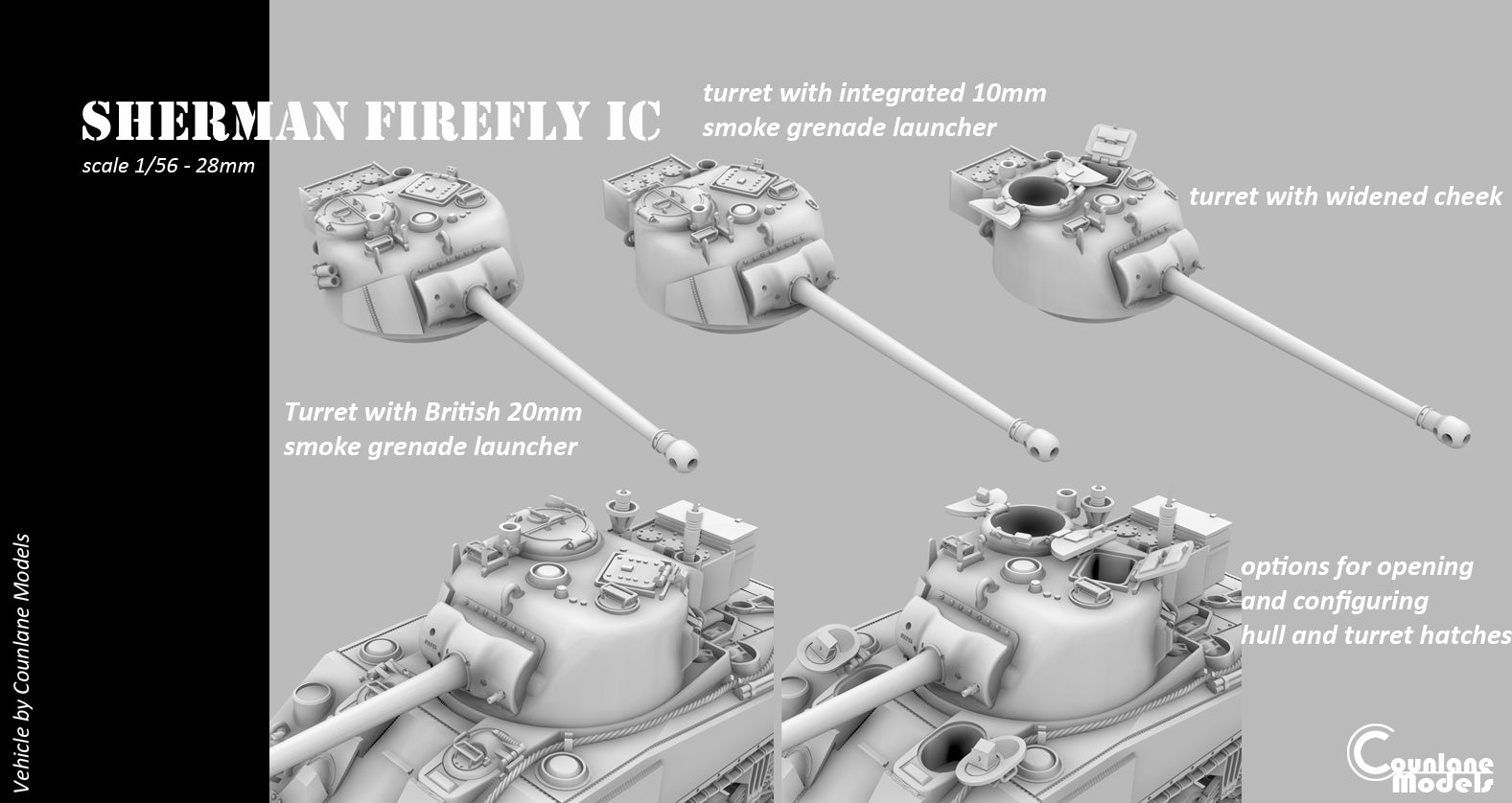 Counlane Sherman Firefly Ic 1944  (UK, Canada, Poland WW2)