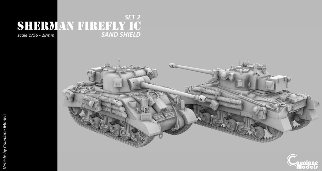 Counlane Sherman Firefly Ic Sand Shield 1944  (UK, Canada, Poland WW2)